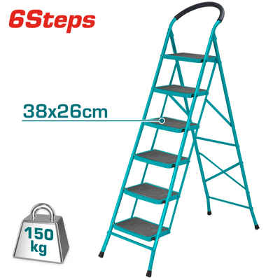 TOTAL Steel Ladder 6Steps (THLAD09061)