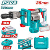 TOTAL 20V Brushless Cordless Demolition Breaker 16J Kit - TDBLI203582