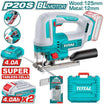 TOTAL 20V Cordless Jig Saw Kit 125mm with 2 Batteries - TJSLI13562