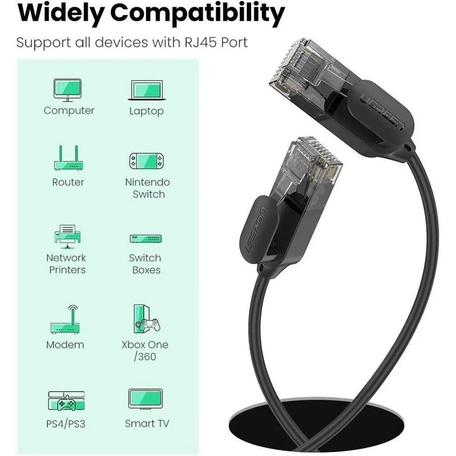 UGREEN CAT 6A Ethernet Cable 1.5M – Pure Copper, 10Gbps Speed
