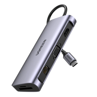 UGREEN 10-in-1 USB-C Hub with 4K HDMI, VGA, RJ45, and PD 100W
