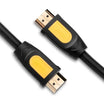 كبل HDMI دائري من UGREEN طول 5 أمتار (أصفر/أسود) 10167