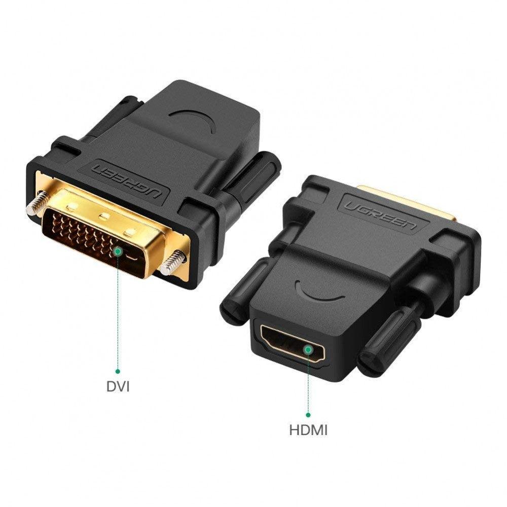 UGREEN DVI 24+1 Male to HDMI Female Adapter (Black)