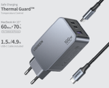 UGREEN USB-A+2*USB-C 100W GaN Tech Fast Charger