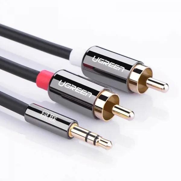 UGREEN 3.5mm Male to 2RCA Male Cable 3m (Black)  AV116.