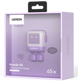 UGREEN Uno RG 65W 3-Port GaN Fast Charger EU Purple