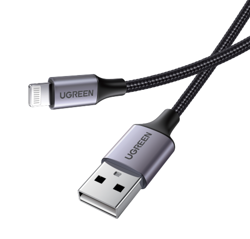 UGREEN USB-A to Lightning Cable 2.4A Max Black 2m - 60158