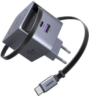 UGREEN 45W GaN Fast Charger with Retractable Cable - 65822