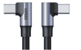 كابل بيانات من UGREEN بطرف USB-C 2.0 ذكر بزاوية وطرف USB-C 2.0 ذكر بزاوية، بتيار 5 أمبير، بطول 2.00 متر
