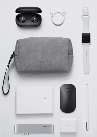 UGREEN Electronics Accessories Storage Bag with Lanyard (Gray) - 80520