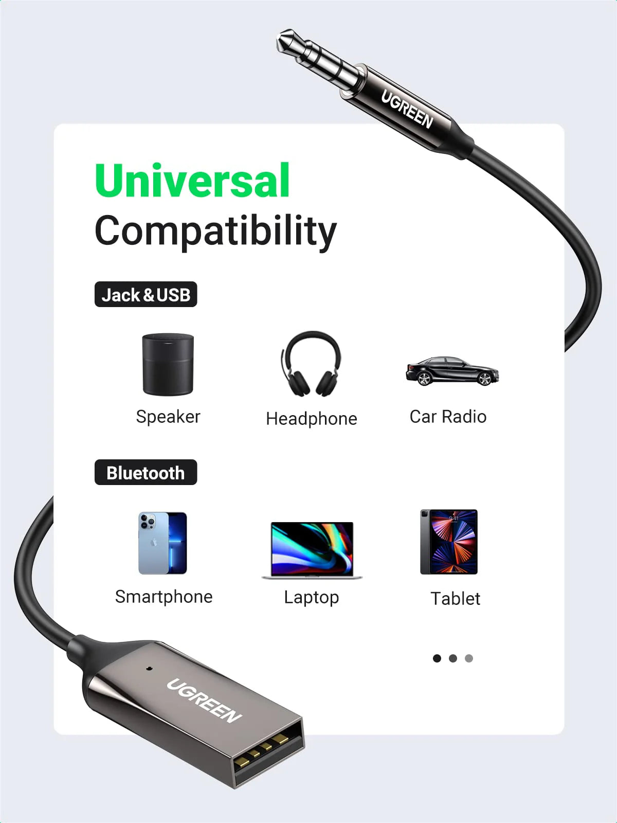 UGREEN Bluetooth Aux Adapter V5.3
