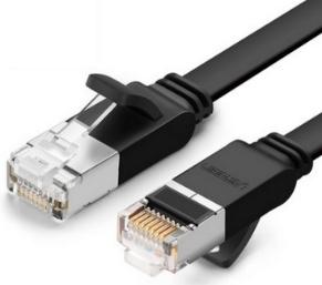 UGREEN Cat 6 U/UTP Pure Copper Ethernet Flat Cable 2m (Black)