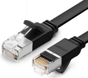 UGREEN Cat 6 U/UTP Pure Copper Ethernet Flat Cable 10m (Black)