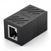 UGREEN RJ45 Network Keystone Jack Inline Coupler Female to Female 1pcs (Black)