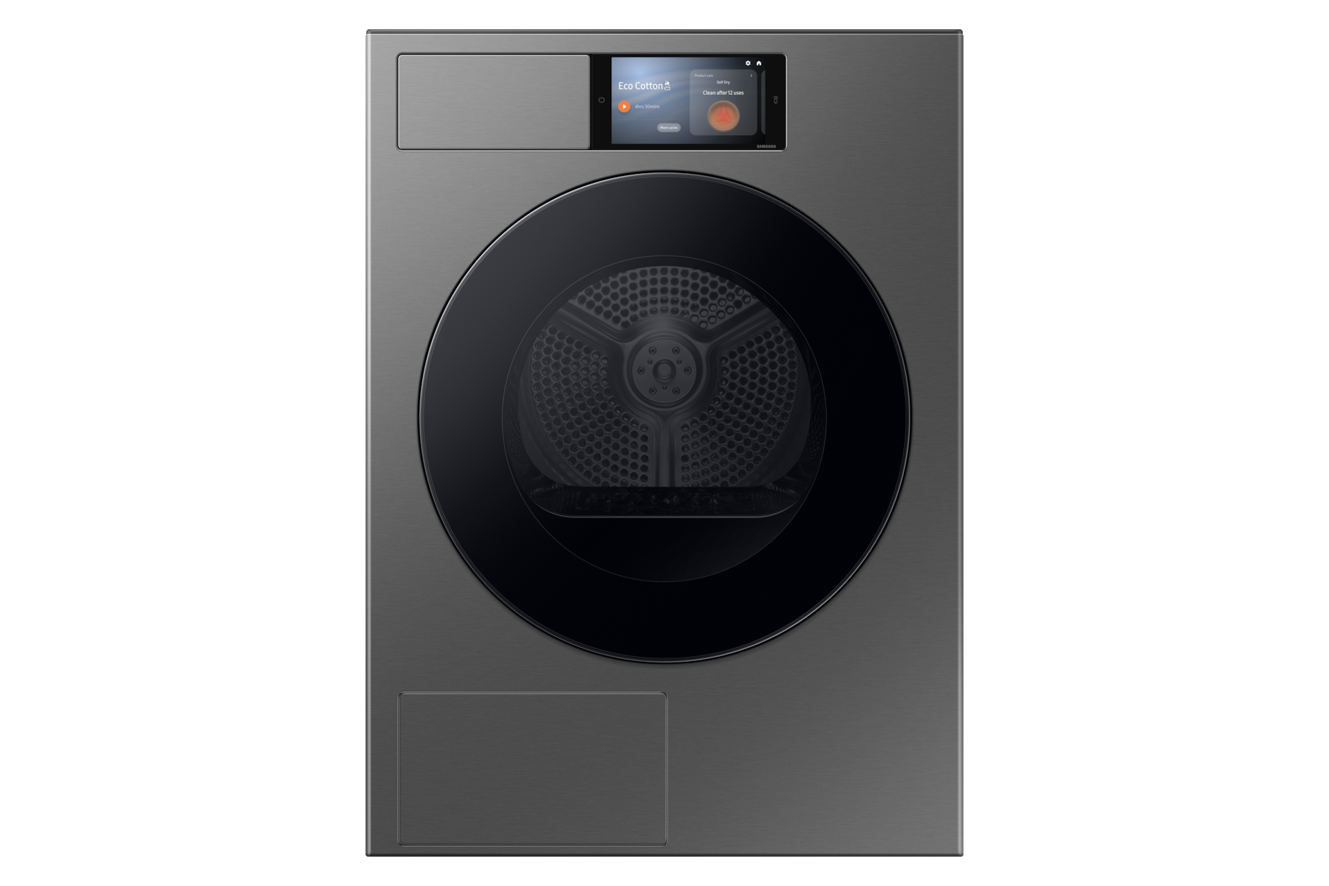 Samsung DV90F09F4SU1 Tumble Dryer 9kg Series 9 AI Home Silver — Front View