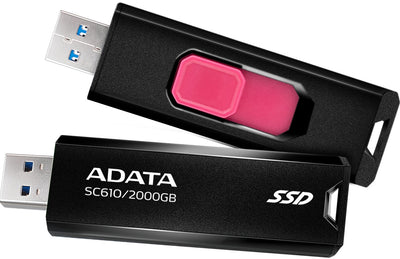 ADATA SC610 2TB External SSD – Black/Red