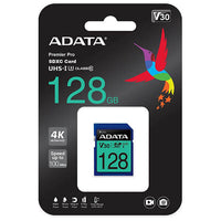 ADATA Premier Pro SDXC UHS-I U3 Class 10 (V30S) ASDX128GUI3V30S-R