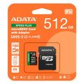 ADATA 512GB V30 A2 SPEED PLUS MicroSDXC UHS-I U3 Class 10 Card