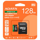 ADATA 128GB V30 A2 SPEED PLUS MicroSDXC UHS-I U3 Class 10 Card