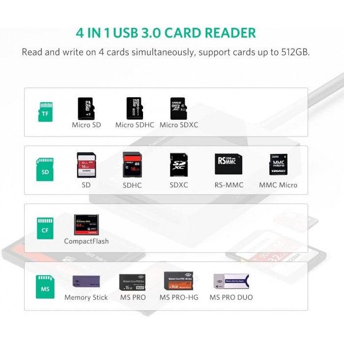 UGREEN USB 3.0 All-in-One Card Reader 50cm