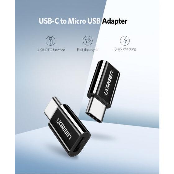 UGREEN USB-C to Micro USB Adapter  (Black)