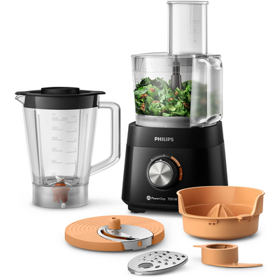 Philips 5000 Series Food Processor HR7302/90 – 750W, 6 Accessories, Versatile Kitchen Performance