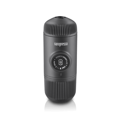 WACACO Nanopresso Portable Espresso Maker with NS Adapter, 18 Bar Manual Travel Coffee Machine – Black