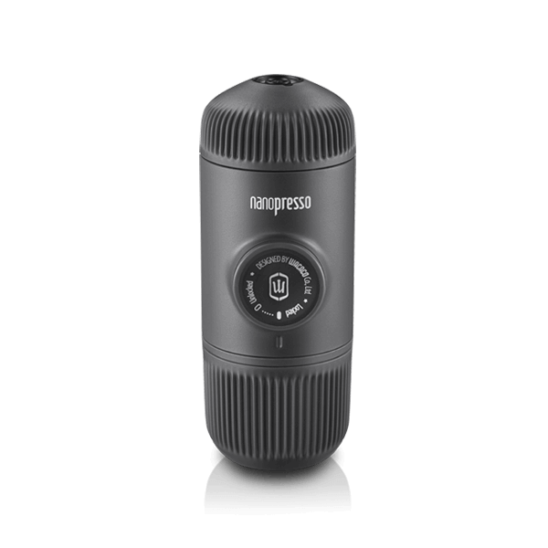 WACACO Nanopresso Portable Espresso Maker with NS Adapter, 18 Bar Manual Travel Coffee Machine – Black