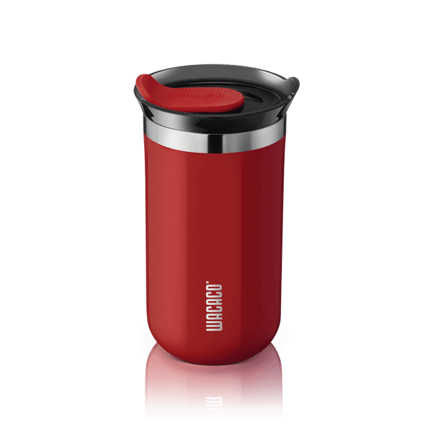 WACACO Octaroma Lungo Vacuum Insulated Travel Mug, 300ml/10oz, Leak-Proof Lid – Carmine Red