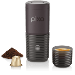 WACACO Pixapresso Electric Portable Espresso Maker, Self-Heating Coffee Machine for Ground Coffee & NS Capsules, 20 Bar – Dark Burgundy