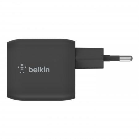 Belkin 45W PD PPS Dual USB C GaN Charger Fast & Safe Charging - Black