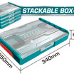 TOTAL Stackable Plastic Tool Box – Empty (THKTV02)