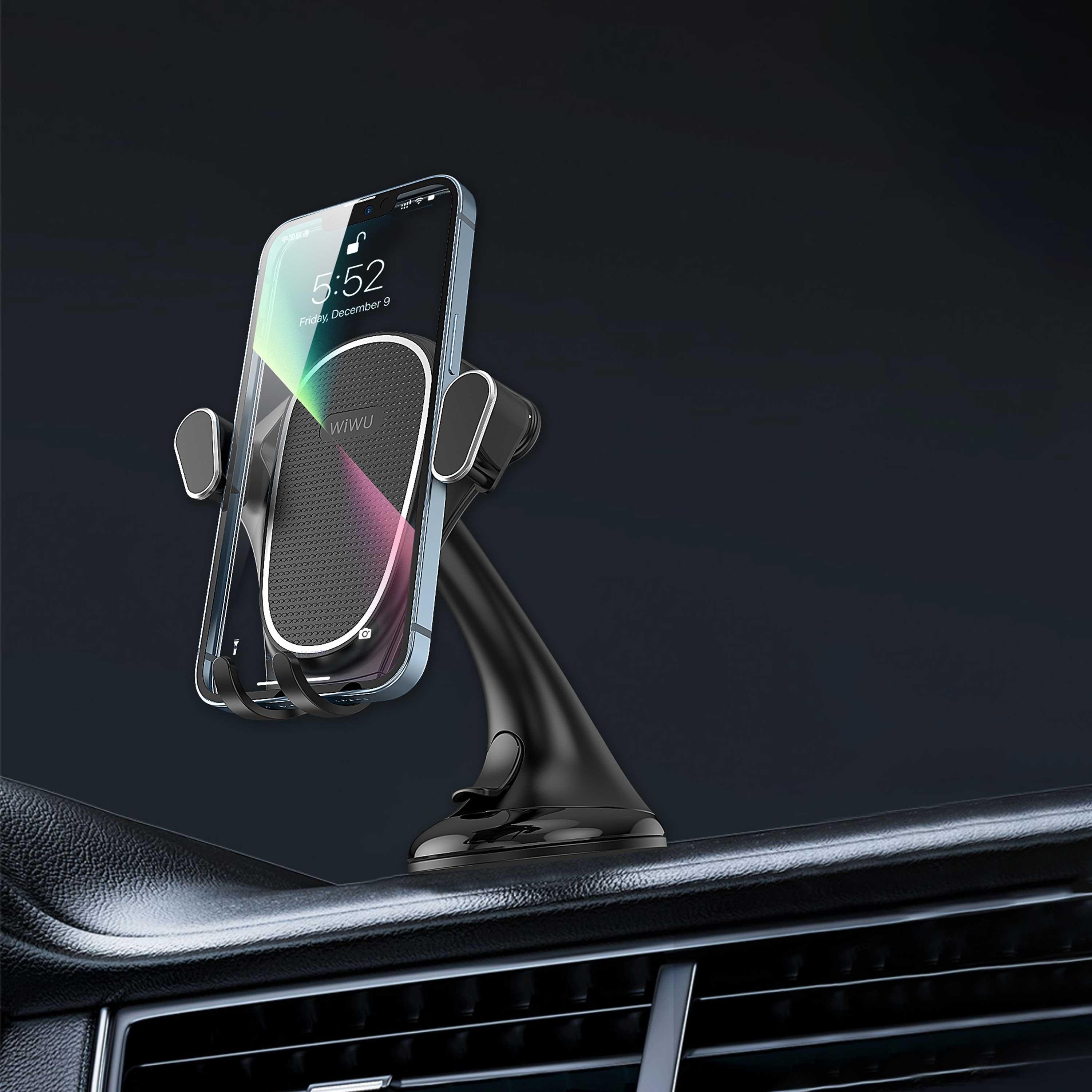 Wiwu CH019 Suction Cup Design Car Phone Holder Working With Phone Weight