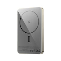 WIWU Ultra Thin Magnetic Power Bank 5000mAh P15 - 15W Wireless Charging (Silver)