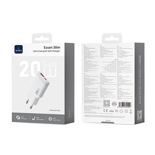 WiWU 20W Essen Slim Ultra-Compact GaN Charger Wi-G032