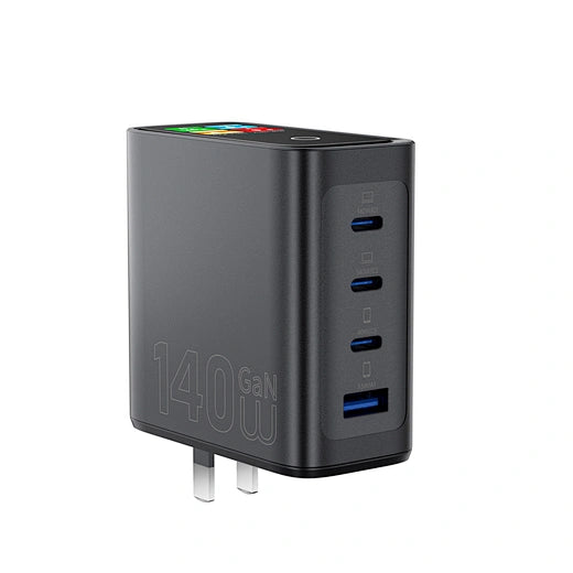 WiWU 140W Intelligent Display GaN Charger 3C1A Wi-G028