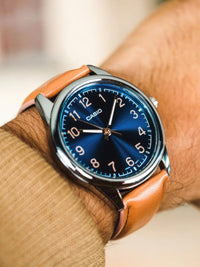 Casio MTP-V005L-2B4 Leather Strap Men's Watch