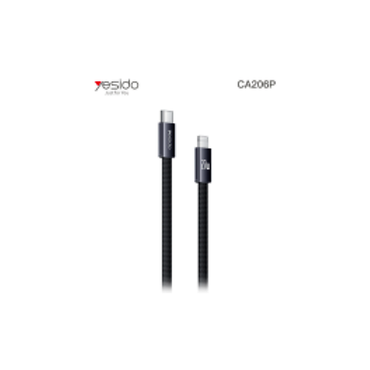 YESIDO CA206P C-L 27W Braided Flat Data Cable