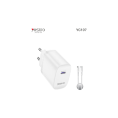 YESIDO YC107 TC PD35W Home charger EU (C TO C cable)