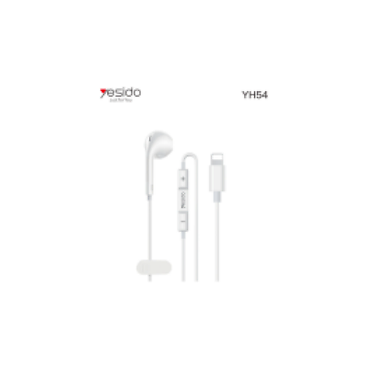 YESIDO YH54 Second generation Apple cracked direct plug solid line single right earphone