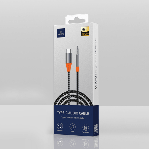 Wiwu yp07 type-c to 3.5mm audio cable - gray