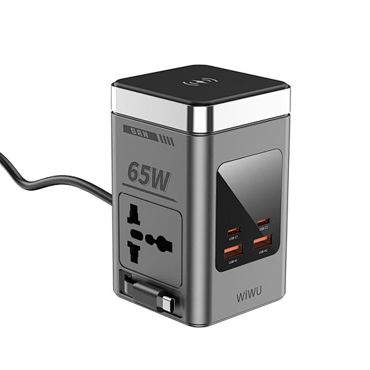 WiWU 65W GaN 10-in-1 Wireless Charger with Cable & Socket Wi-W040