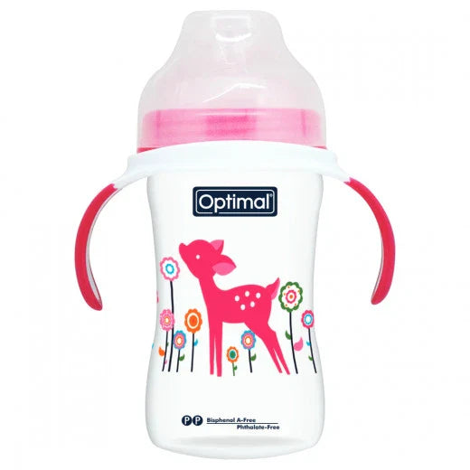 Optimal Extra Wide Neck Feeding Bottle 240ML with Handle