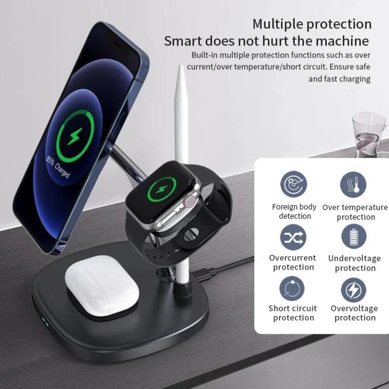 YESIDO Wireless Charger Stand Multi Device & Safe Charging - Black