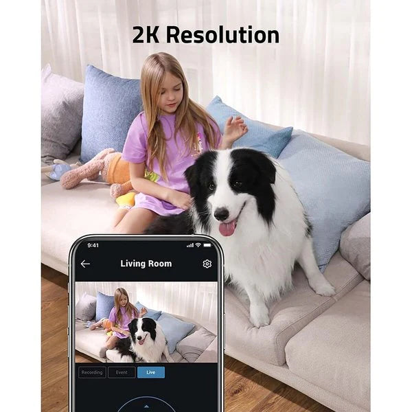 Anker Eufy Solo P44 Indoor Cam 2K Clarity & Home Security - White