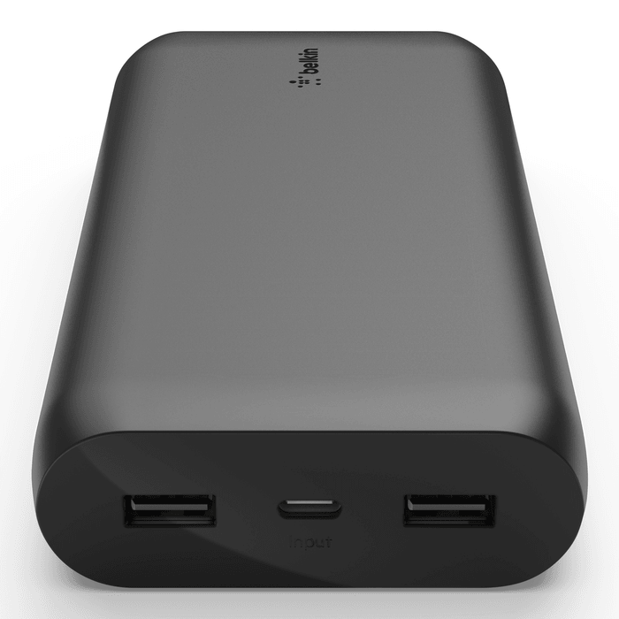 Belkin BoostCharge Power Bank 20,000 mAh USB C Charger - Black