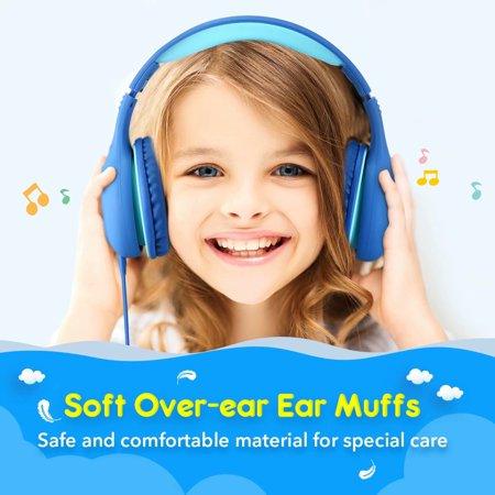 MPOW Che1 Kid's Wired Headset Blue