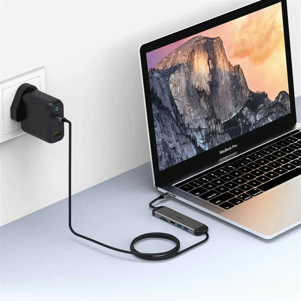 WIWU ALPHA 5 IN 1 USB-C HUB A521H - GRAY - JoCell جوسيل