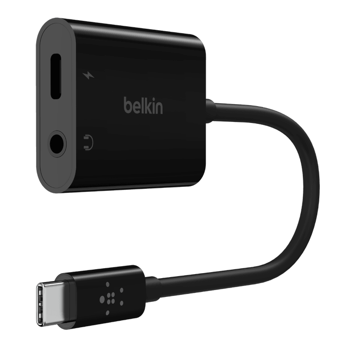 Belkin RockStar™ Audio & USB C Charge Adapter 60W Fast Charge - Black