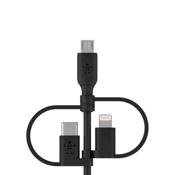 Belkin Boost Charge Universal Cable 3 Connectors 3.3 ft - Black
